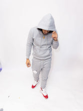 Load image into Gallery viewer, Heavy Blend Bandi Unisex "Demon" Sweatsuit(Grey/White)