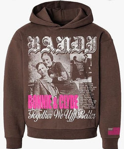 Bandi "Bonnie & Clyde Hoodie" (Brown/White/Pink)