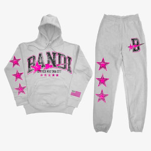 Bandi "Star Was Born" Sweatsuit (White/Pink)