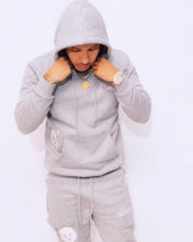 Load image into Gallery viewer, Heavy Blend Bandi Unisex &quot;Demon&quot; Sweatsuit(Grey/White)
